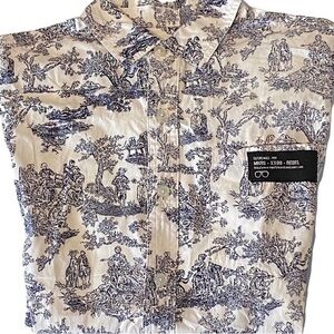 MOSTLY HEARD RARELY SEEN Skeleton Ghost Button Shirt